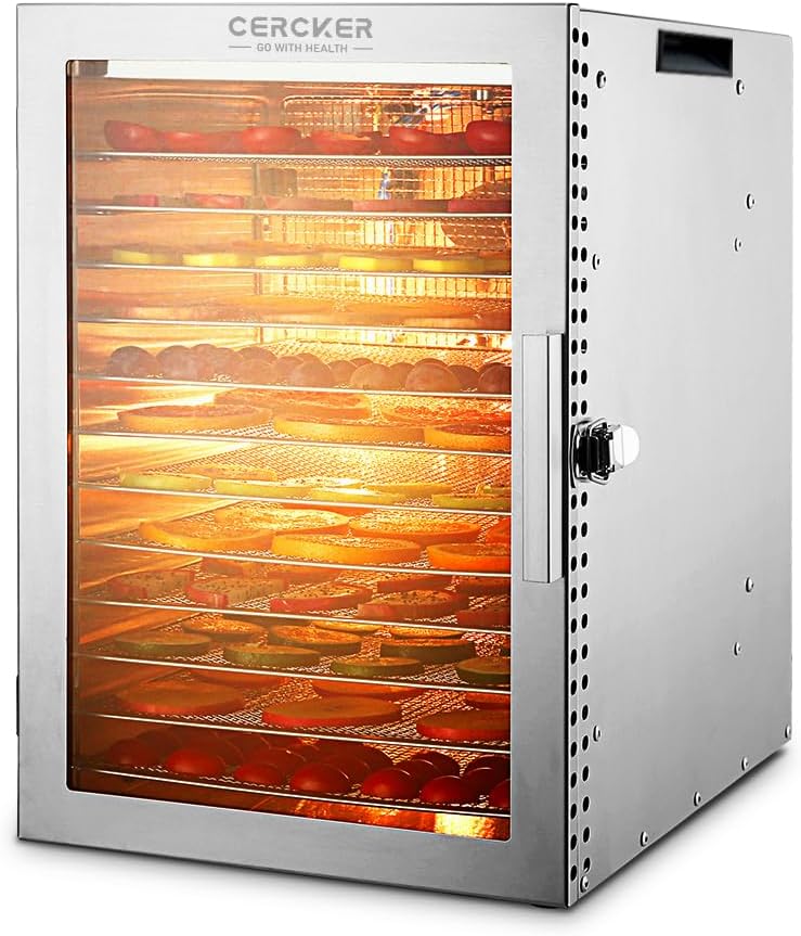 Food-Dehydrator Machine 12 Stainless Steel Trays,...