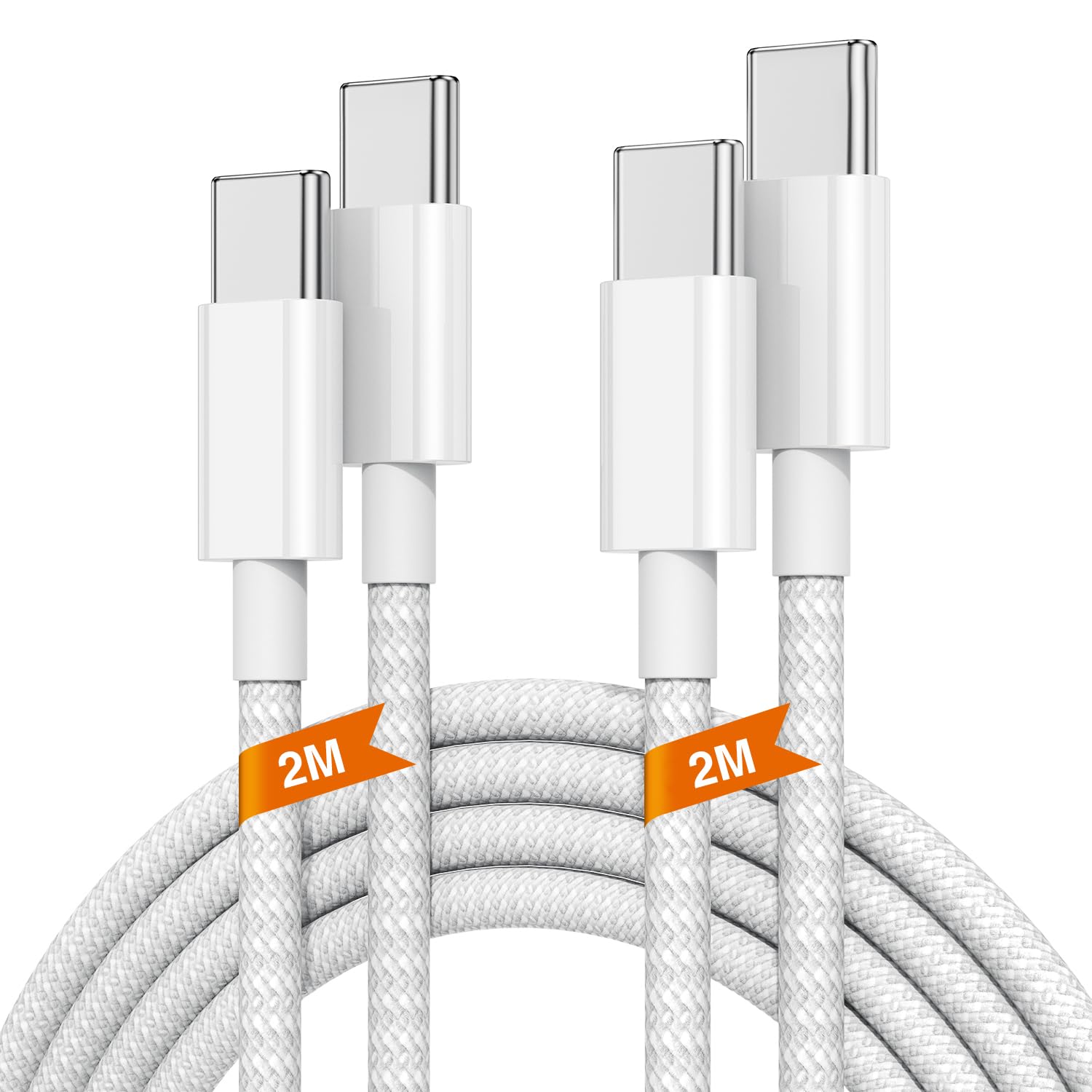 2Pack 2M iPhone 16 15 USB C to USB C Charger Cable, 60W Type C Fast Charging Wir...