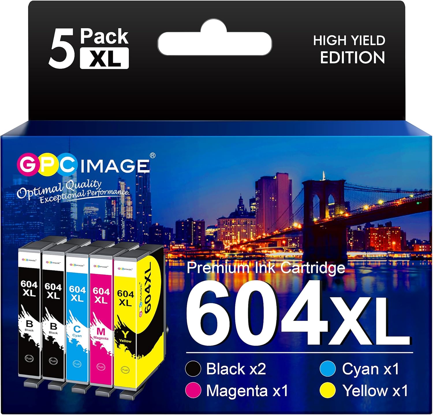 GPC Image Printer Cartridges 604 604XL Compatible with Epson 604 Ink Cartridges...
