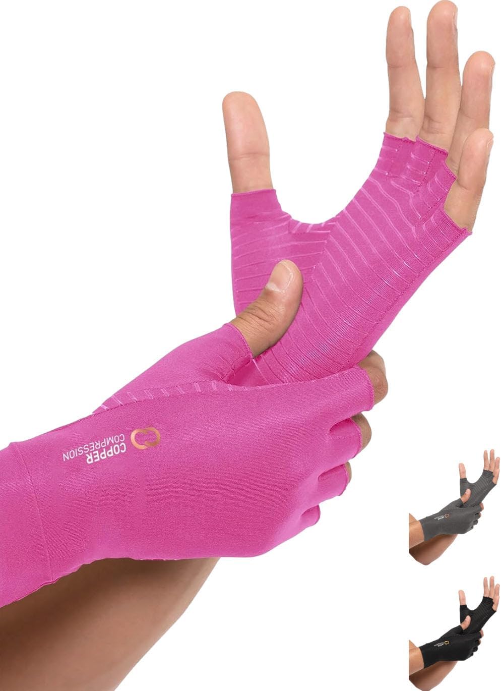 Copper Compression Arthritis Gloves | Fingerless Arthritis Carpal Tunnel Pain Re...