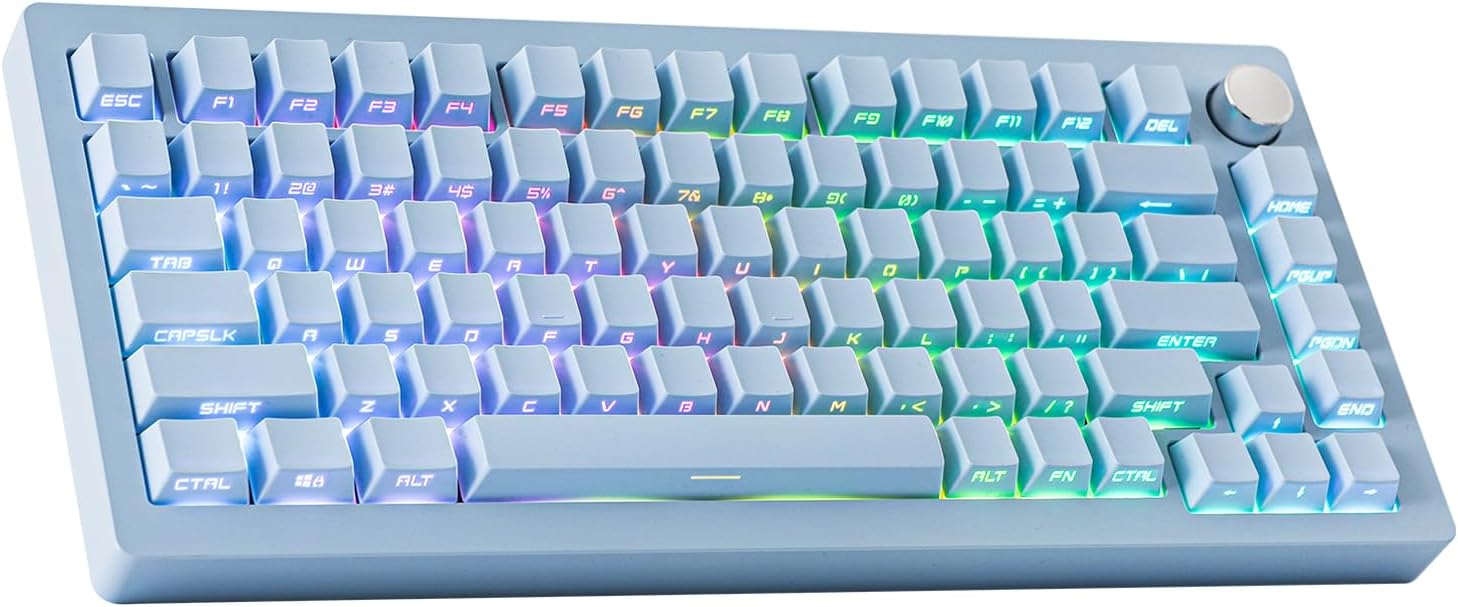 EPOMAKER Tide75 QMK/VIA Wireless Gaming Keyboard, 75% Aluminum Mechanical Keyboa...