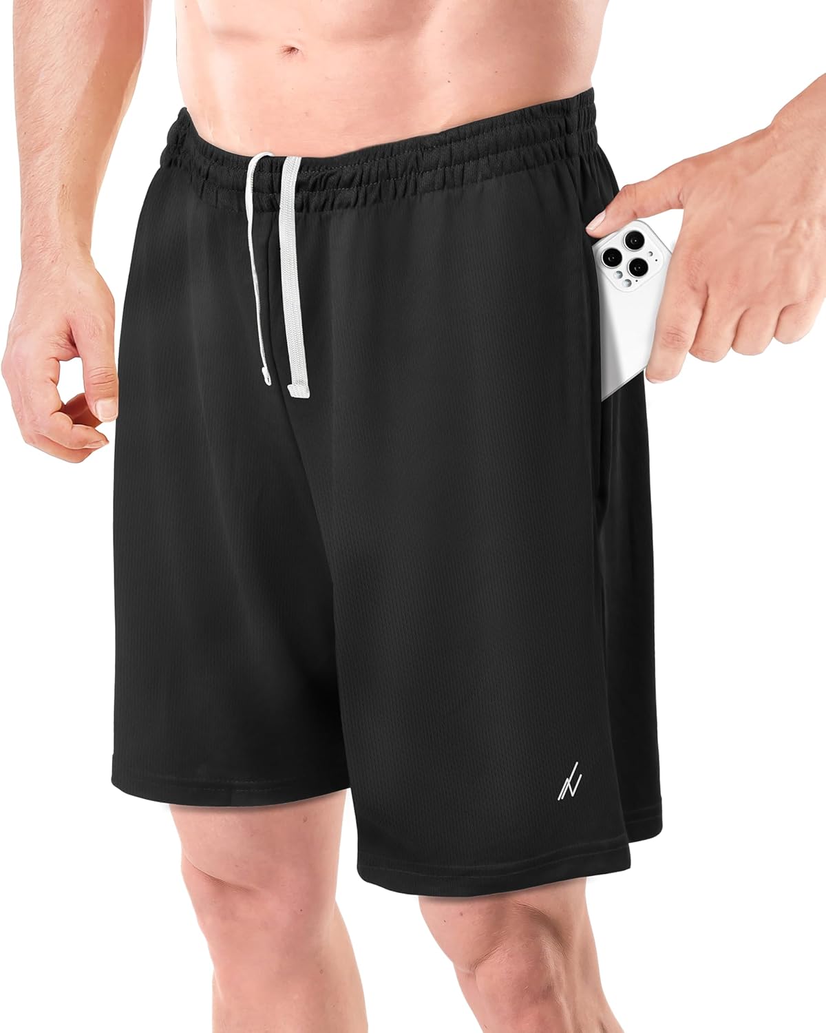 NY Threads Men's Athletic Shorts Quick Dry Loose-Fit Lightweight Running Workout...