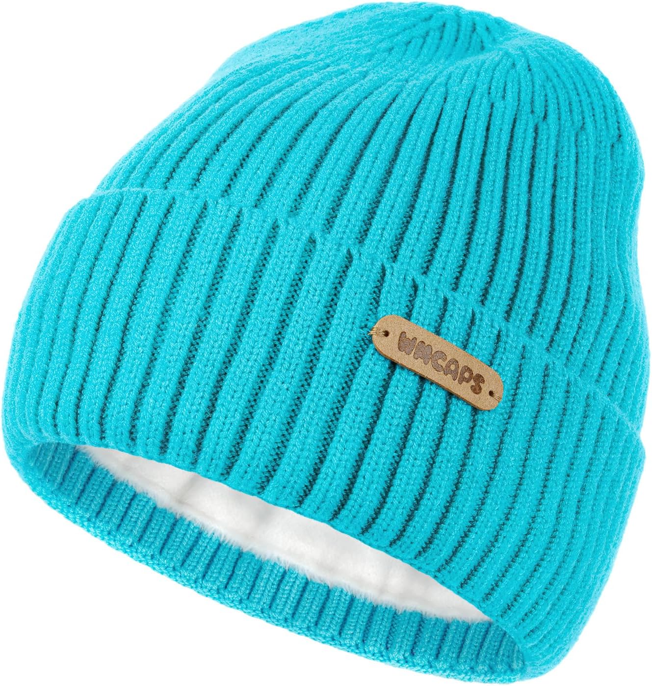 Wmcaps Fleece Lined Kids Beanie Winter Hat Ages 2-12, Soft and Warm Cuffed Hat W...