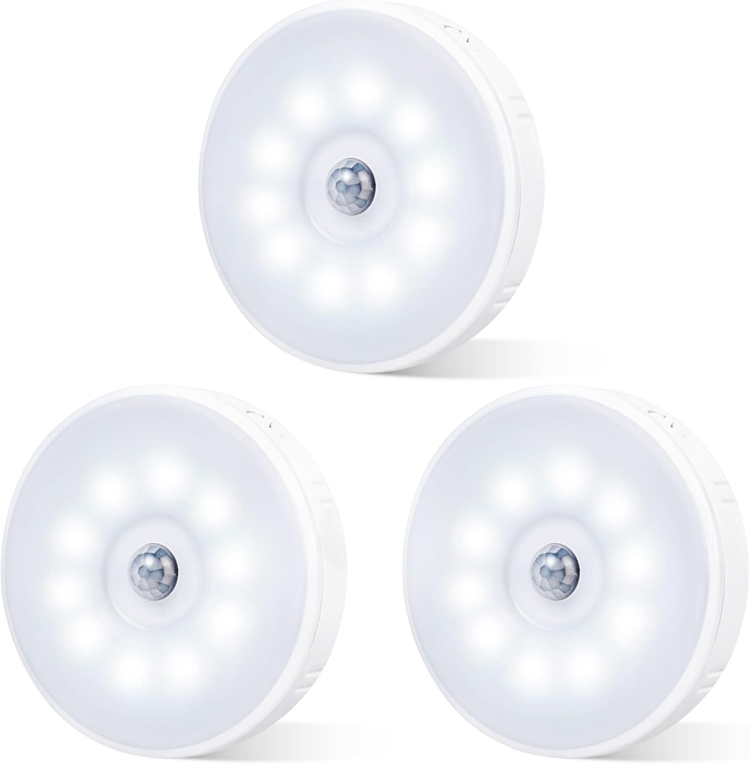 innotree 3 Pack Motion Sensor Lights Indoor,Battery Powered Rechargeable LED Nig...