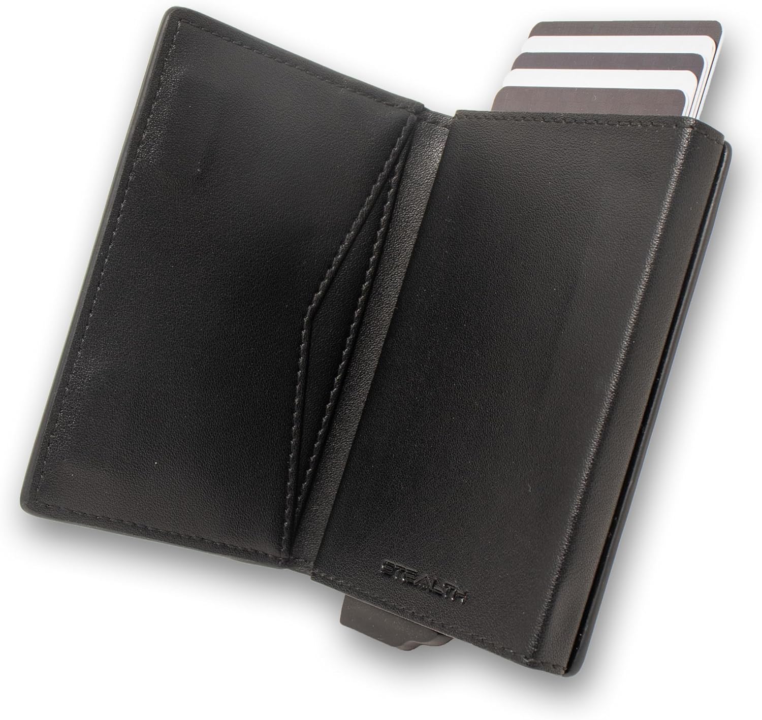 Stealth Wallet RFID Card Holder Wallet - Smart Minimalist Pop Up Wallets with Gi...