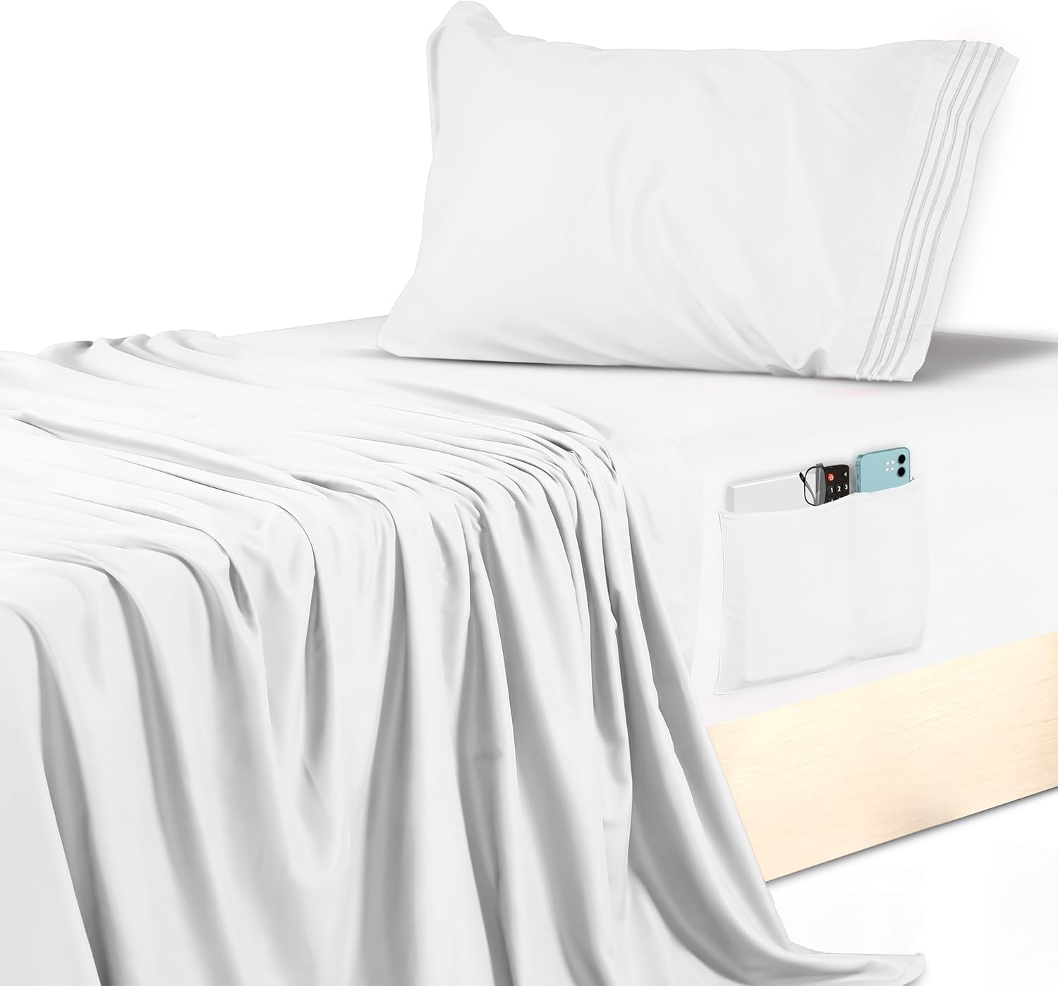 Utopia Bedding Twin Sheet Set, Soft Microfiber 3 Piece Hotel Luxury Bed Sheets f...