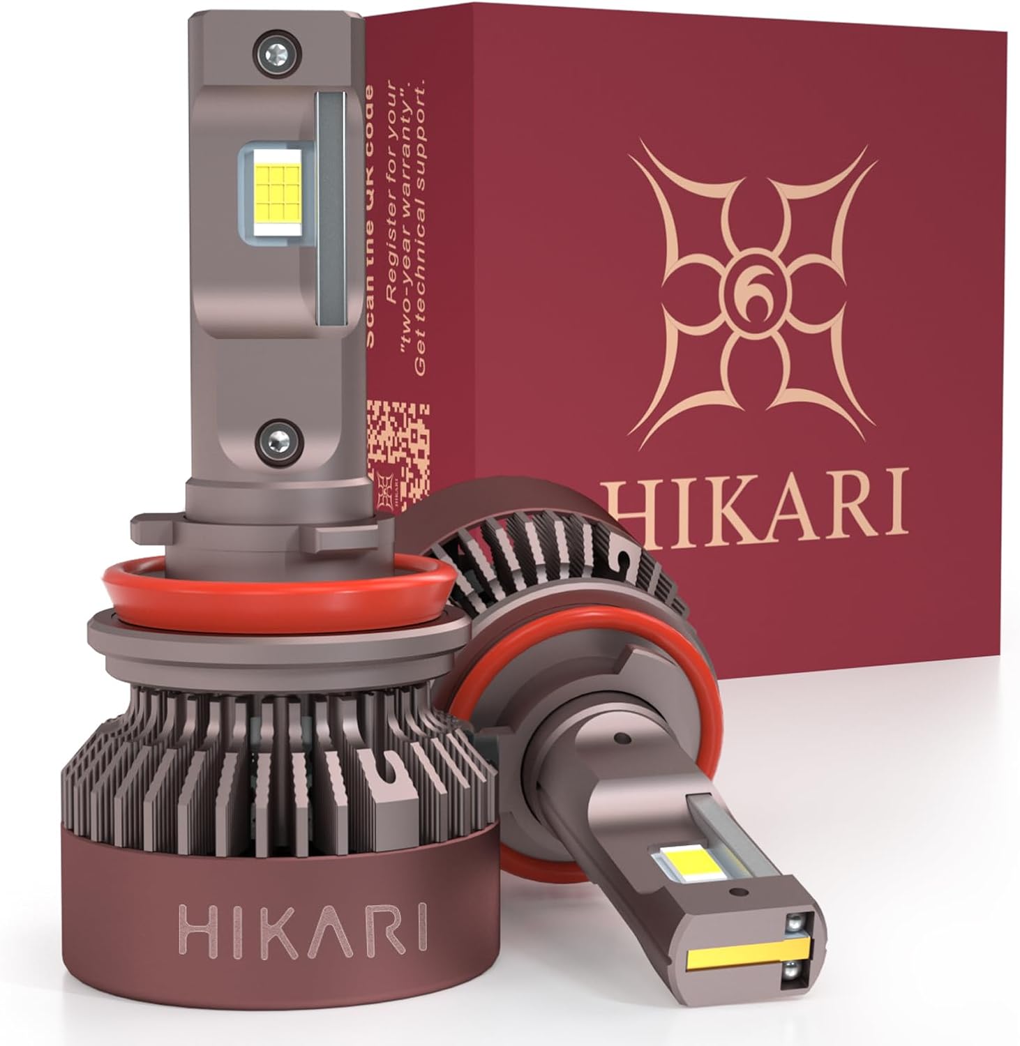 HIKARI 2025 Darkenex H11/H8/H9 LED Fog light, 30000LM Pure White 6000K LED Bulbs...