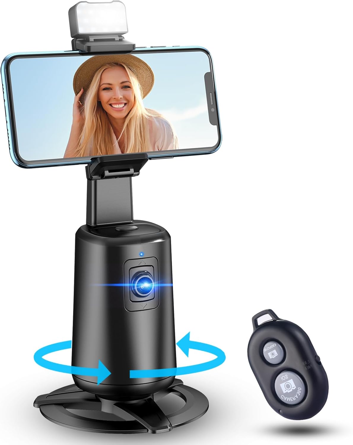 Auto Face Tracking Tripod 360° Rotating Auto Tracking Phone Stand, No App, Phone...