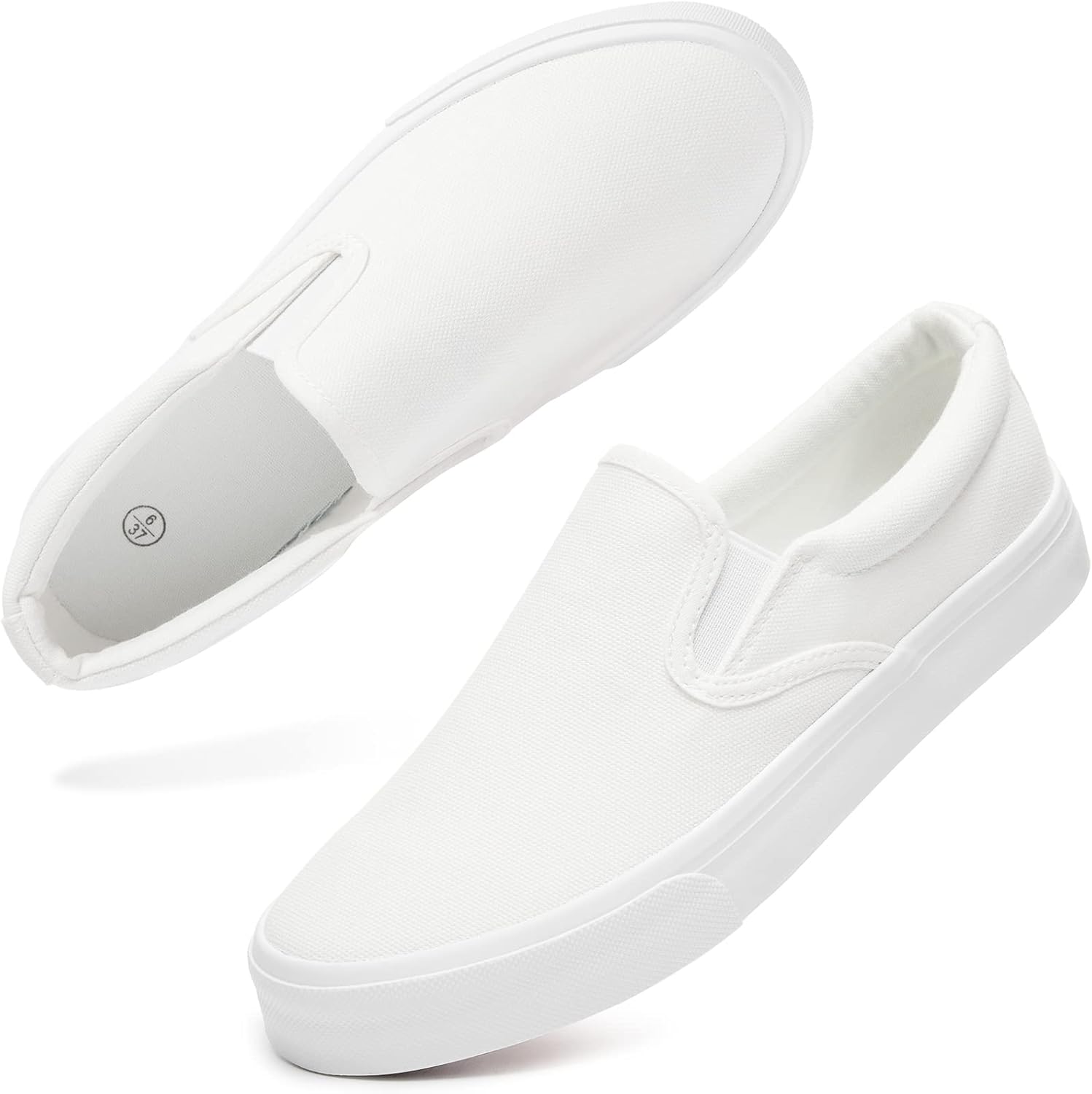 Women's Slip on Shoes Canvas Sneakers Loafers Non Slip Shoes Low Top Casual Shoe...