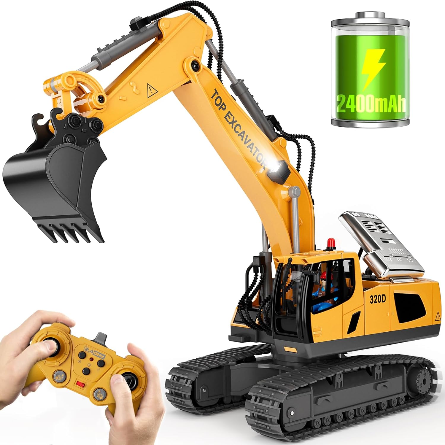 Remote Control Excavator Construction Toys for Boy...