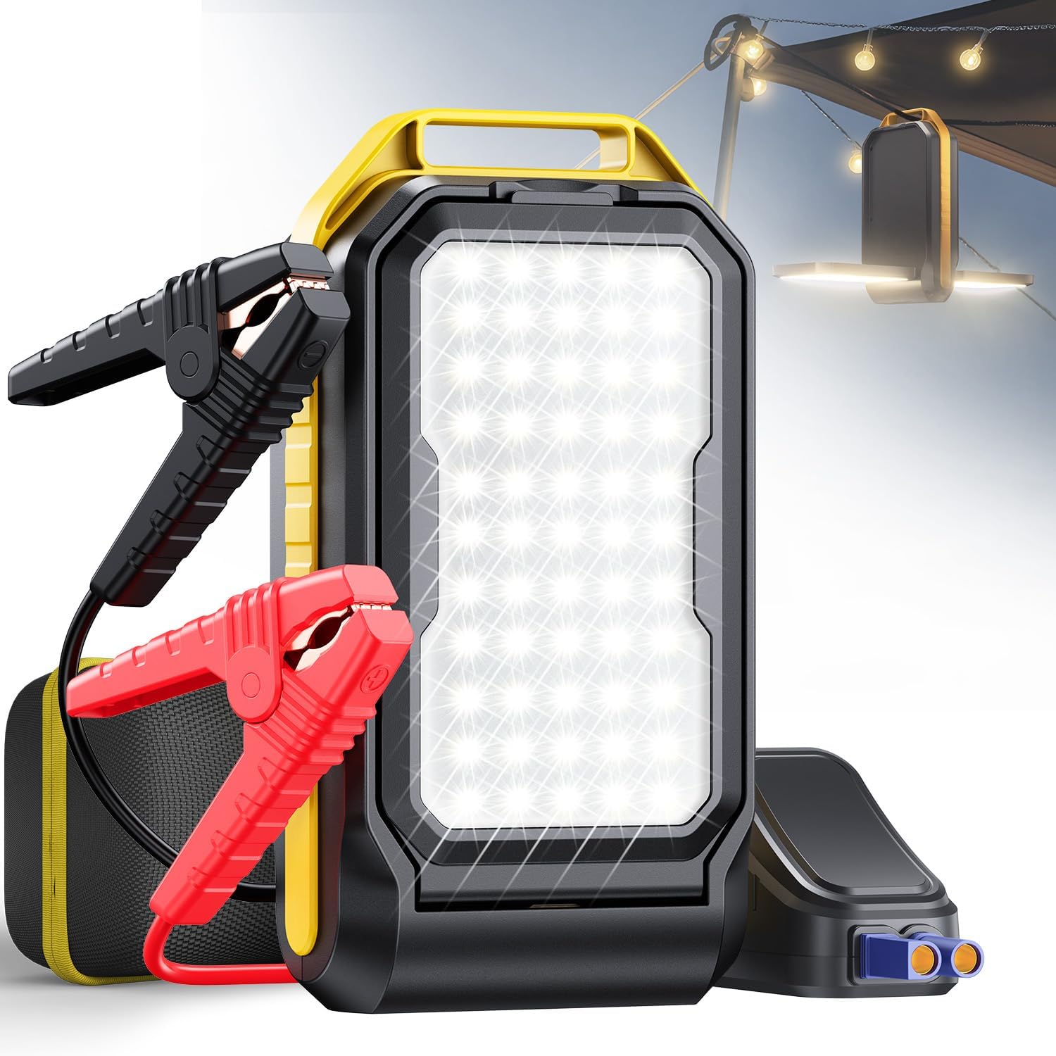 AUXITO Jump Starter: 7000A Portable Car Battery-Jumper for All Gas or up to 12L...