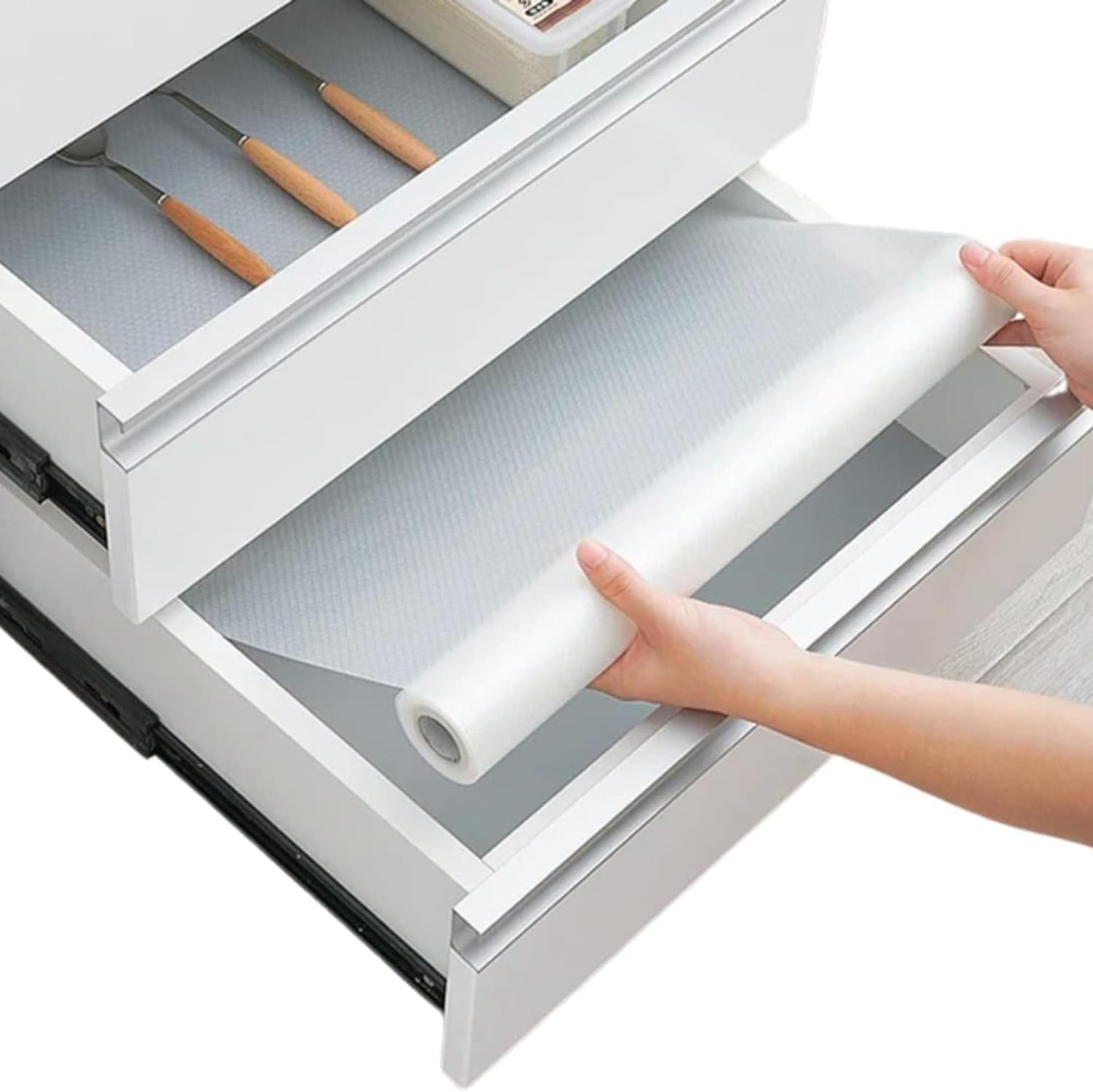 Shelf Liner Drawer Liner for Kitchen Cabinets Non-Adhesive by Linda’s Essentials...