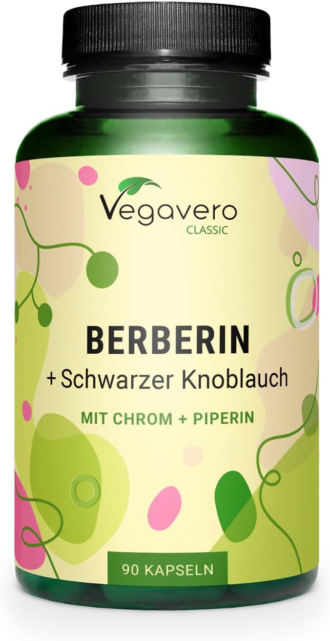 Vegavero Berberine HCL 1000 mg | 50:1 Barberry Extract 97% Berberin | with Black...