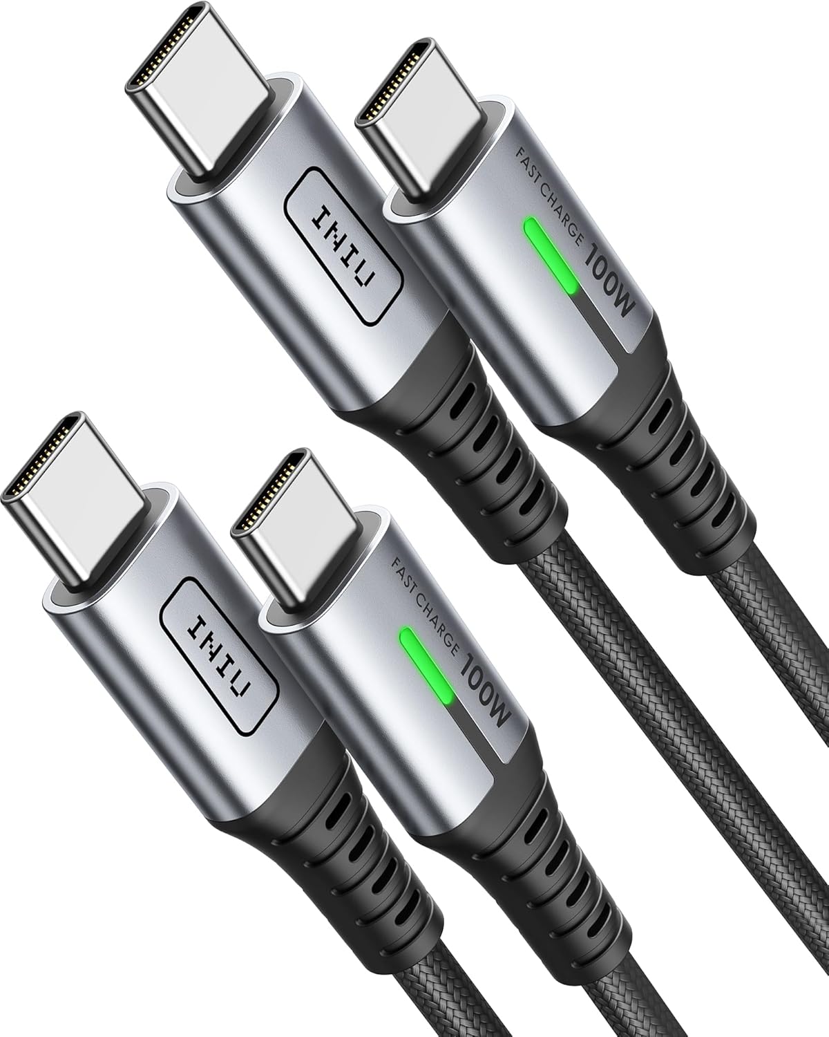 INIU USB C to USB C Cable, (6.6ft, 2-Pack) 100W USB C to C Fast Charging Cord, B...