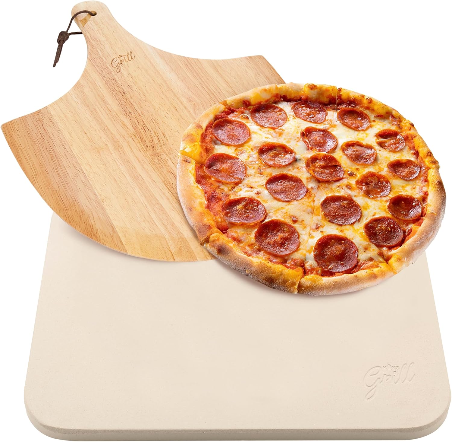 HANS GRILL PIZZA STONE | Rectangular Pizza Stone For Oven Baking & BBQ Grilling...