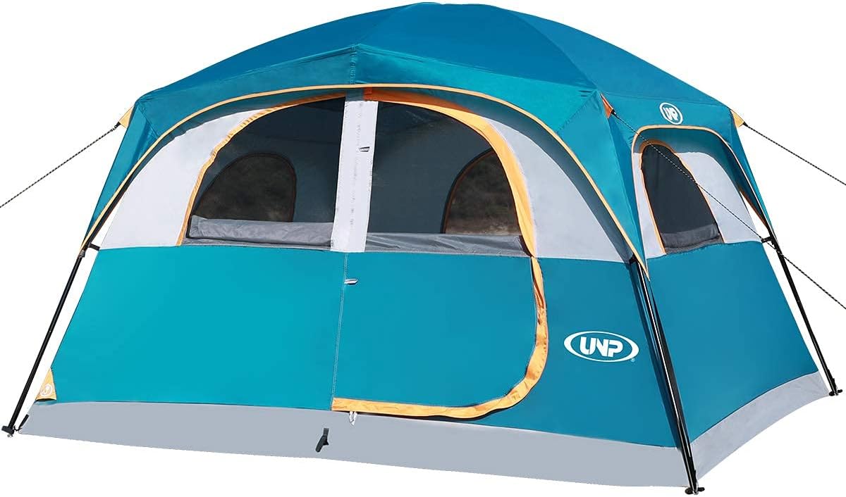 UNP Tents 6 Person Waterproof Windproof Easy Setup,Double Layer Family Camping T...