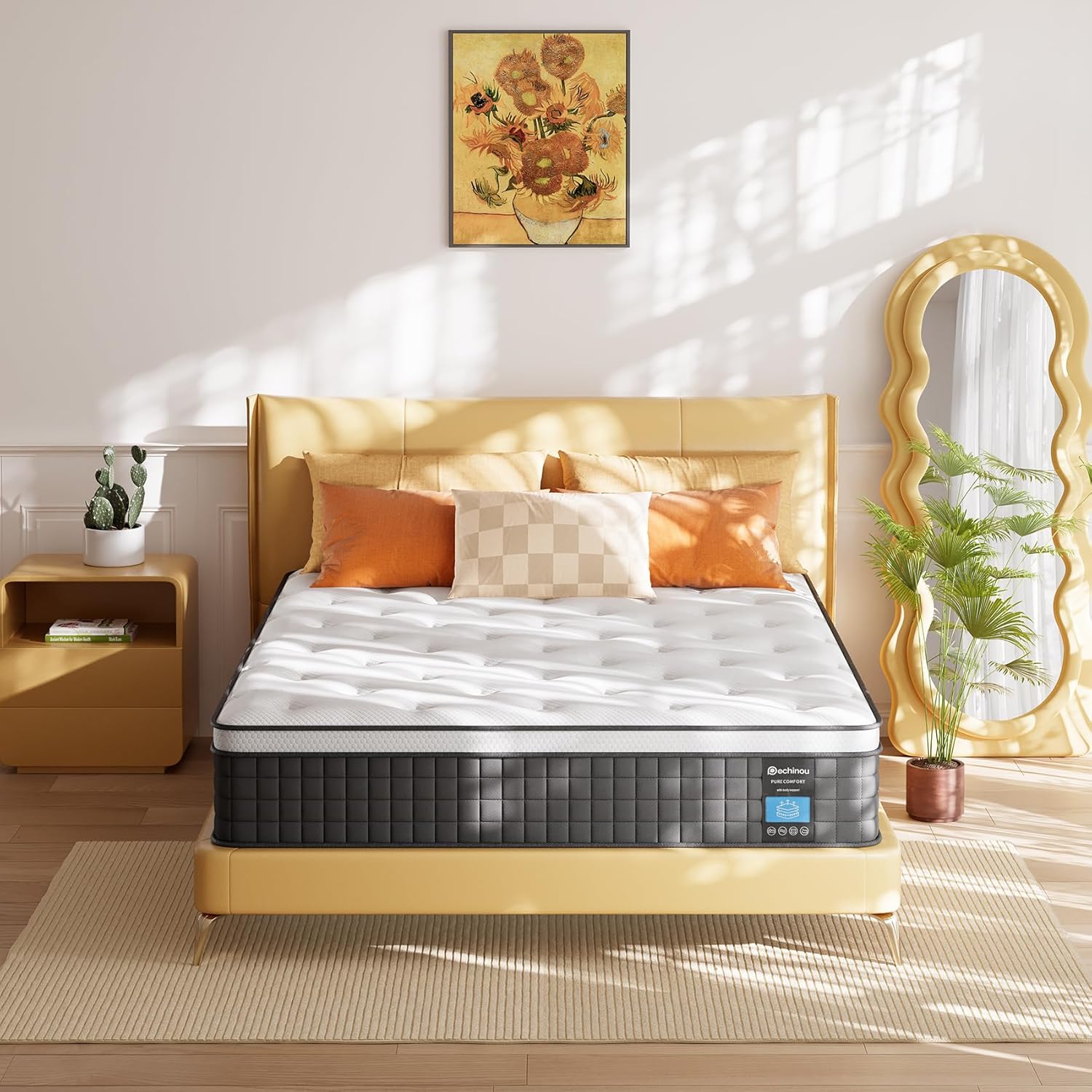 Queen Mattress,12 Inch Queen Size Mattresses, Hybrid Mattress in a Box with Memo...
