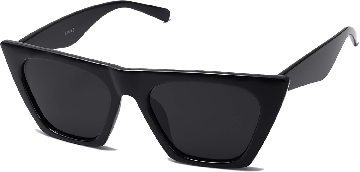 SOJOS Trendy Oversized Square Cateye Polarized Sunglasses Womens Big Frame Shade...