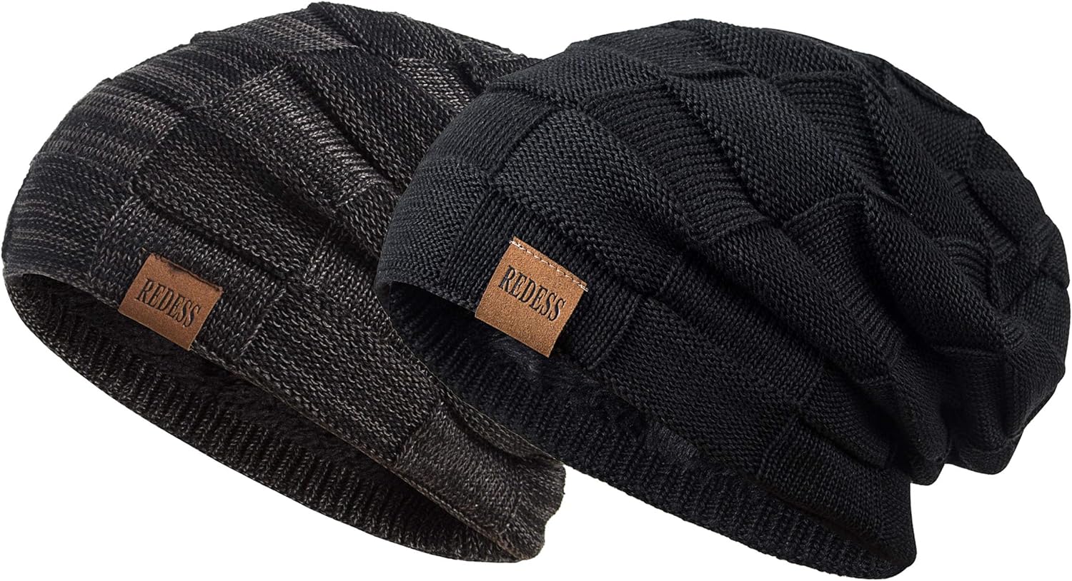 REDESS Beanie Hat for Men and Women Winter Warm Hats Knit Slouchy Thick Skull Ca...