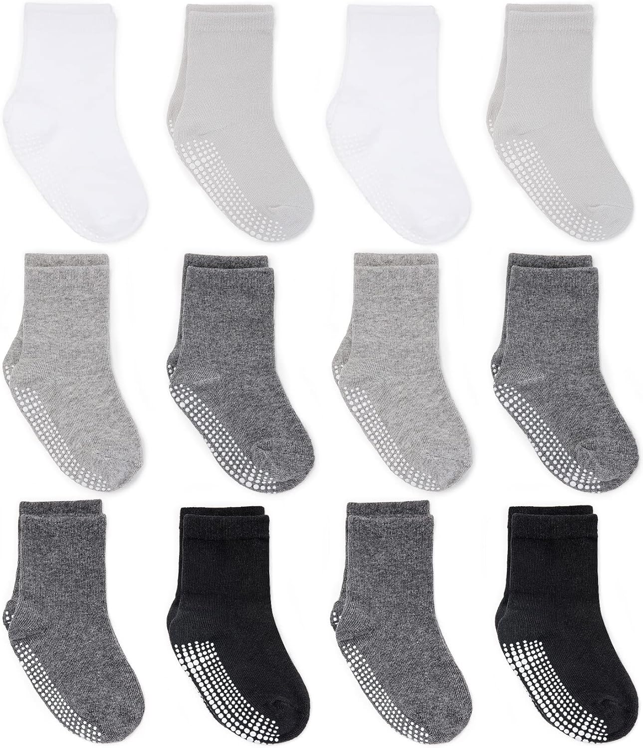 Zaples Grip Crew Socks with Non Slip/Anti Skid Soles for Baby Infants Toddlers K...