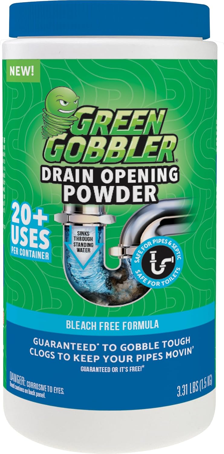 Green Gobbler Drain Clog Remover & Drain Cleaner Powder | 20+ Treatments | Drain...