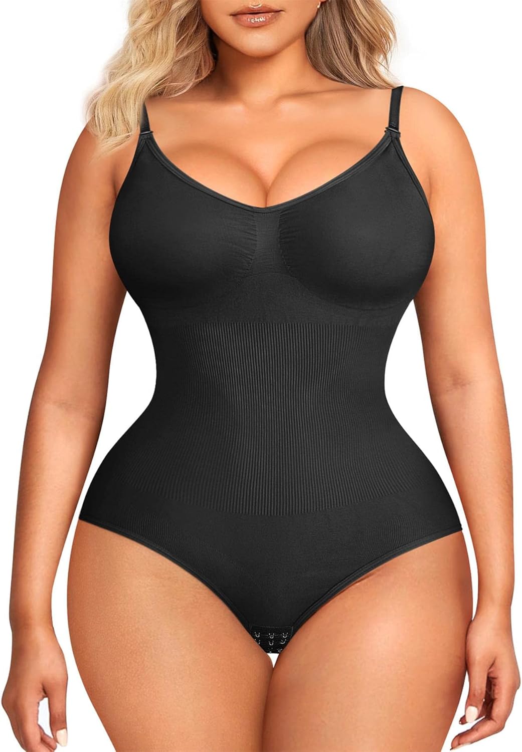 BRABIC Womens' Seamless Sleeveless V-Neck Bodysuit...