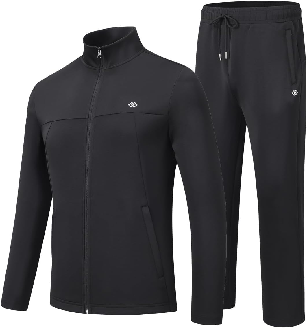 MoFiz Men's Tracksuits Set Long Sleeve Causal Full Zip Running Sports Sweatsuit...