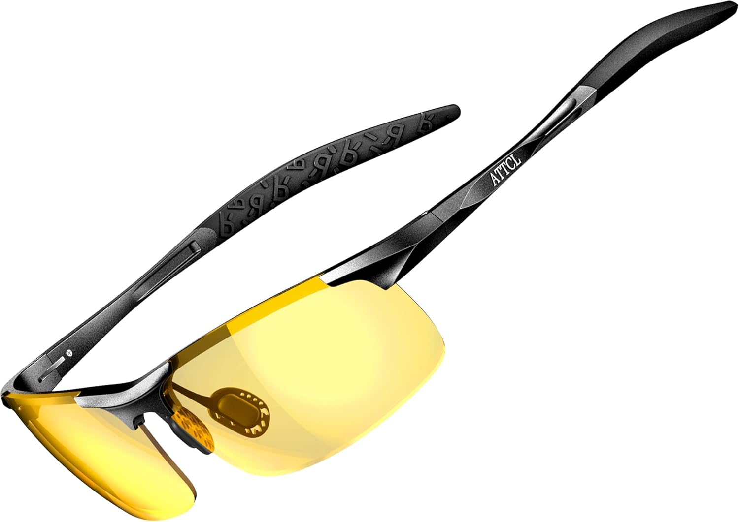 ATTCL Men's Sports Polarized Sunglasses For Driver Golf Fishing Unbreakable Meta...