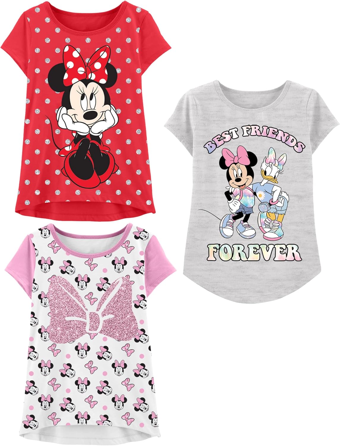 Disney Minnie Mouse T-Shirt (Sets) Daisy Duck Graphic Outfit Tee Infant Little B...
