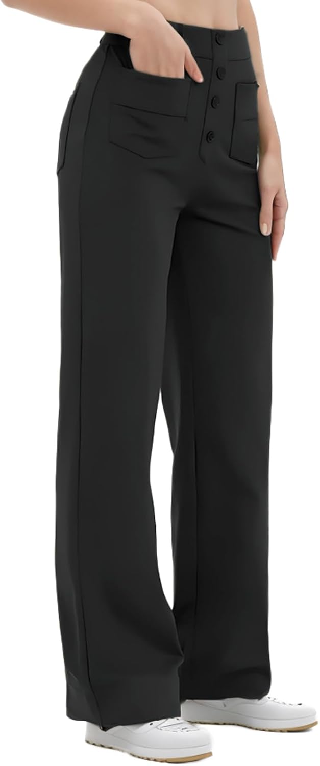 SotRong Wide Leg Yoga Pants for Women Flared Leggings Stretch Palazzo Trousers L...