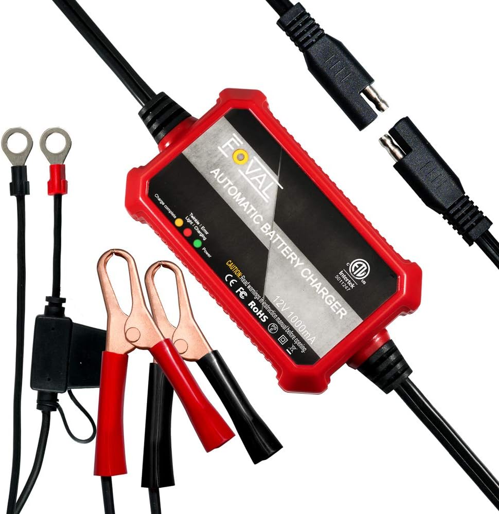 Foval Automatic Trickle Battery Charger 12V 1000mA...
