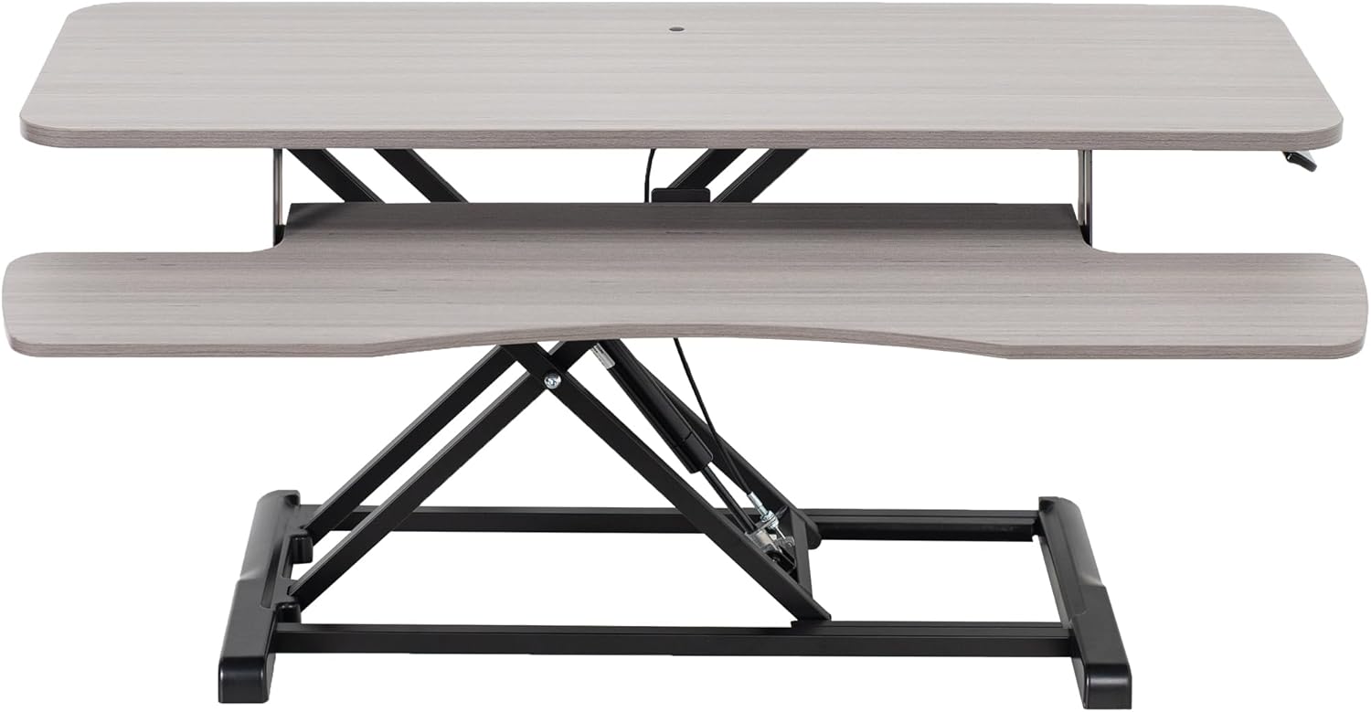 VIVO 42 inch Desk Converter, K Series, Height Adjustable Sit to Stand Riser, Dua...