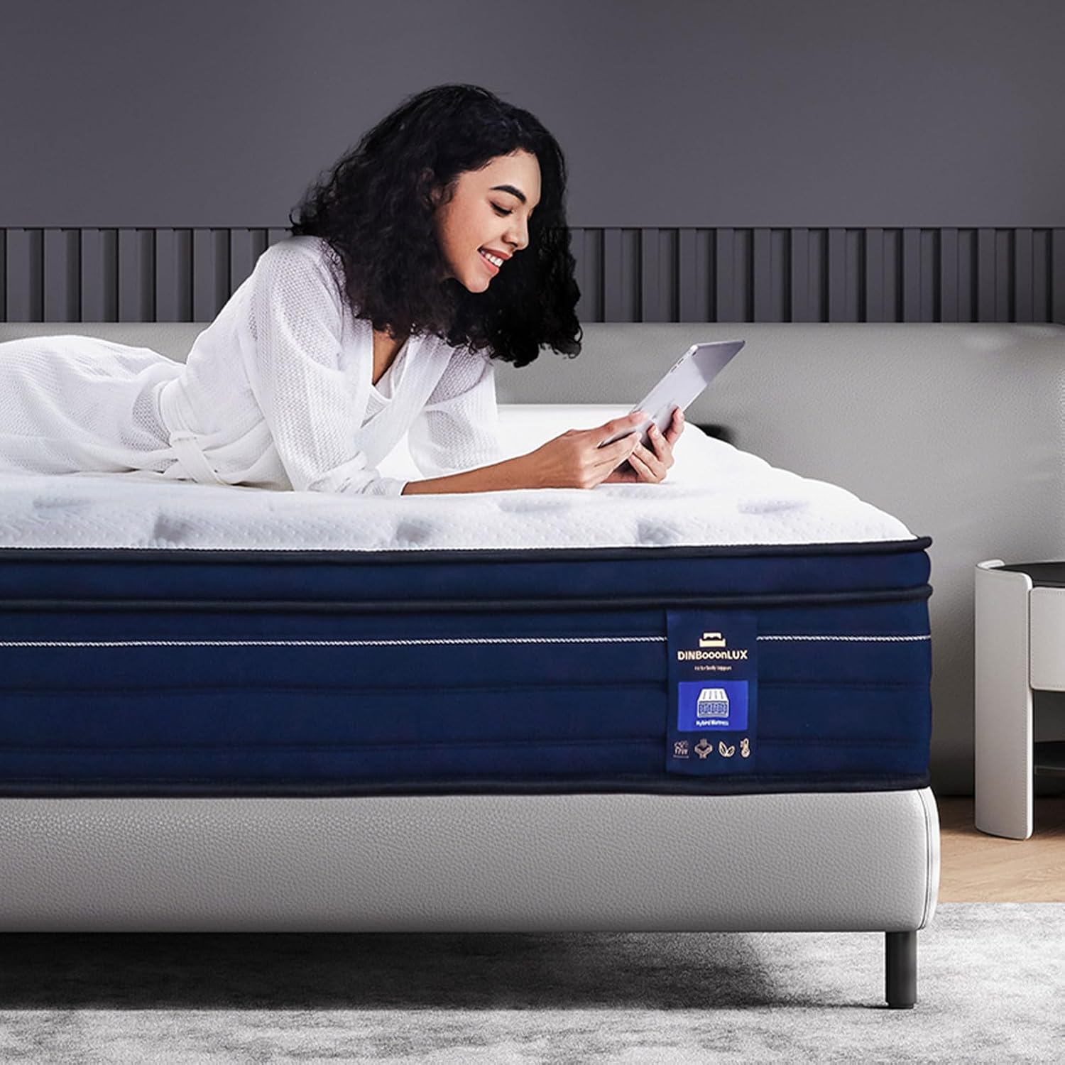 California King Size Mattress,14 Inch Gel Memory Foam Hybrid Mattress in a Box,M...