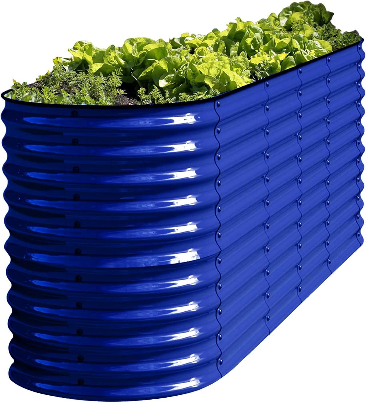 Olle Galvanized Raised Garden Beds Outdoor Plant Boxes Outdoor Garden 32" Tall M...