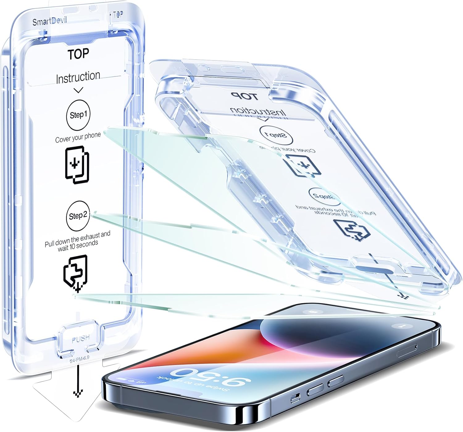 SMARTDEVIL 3 Pack Screen Protector for iPhone 13 / iPhone 13 Pro/iPhone 14 (6.1...