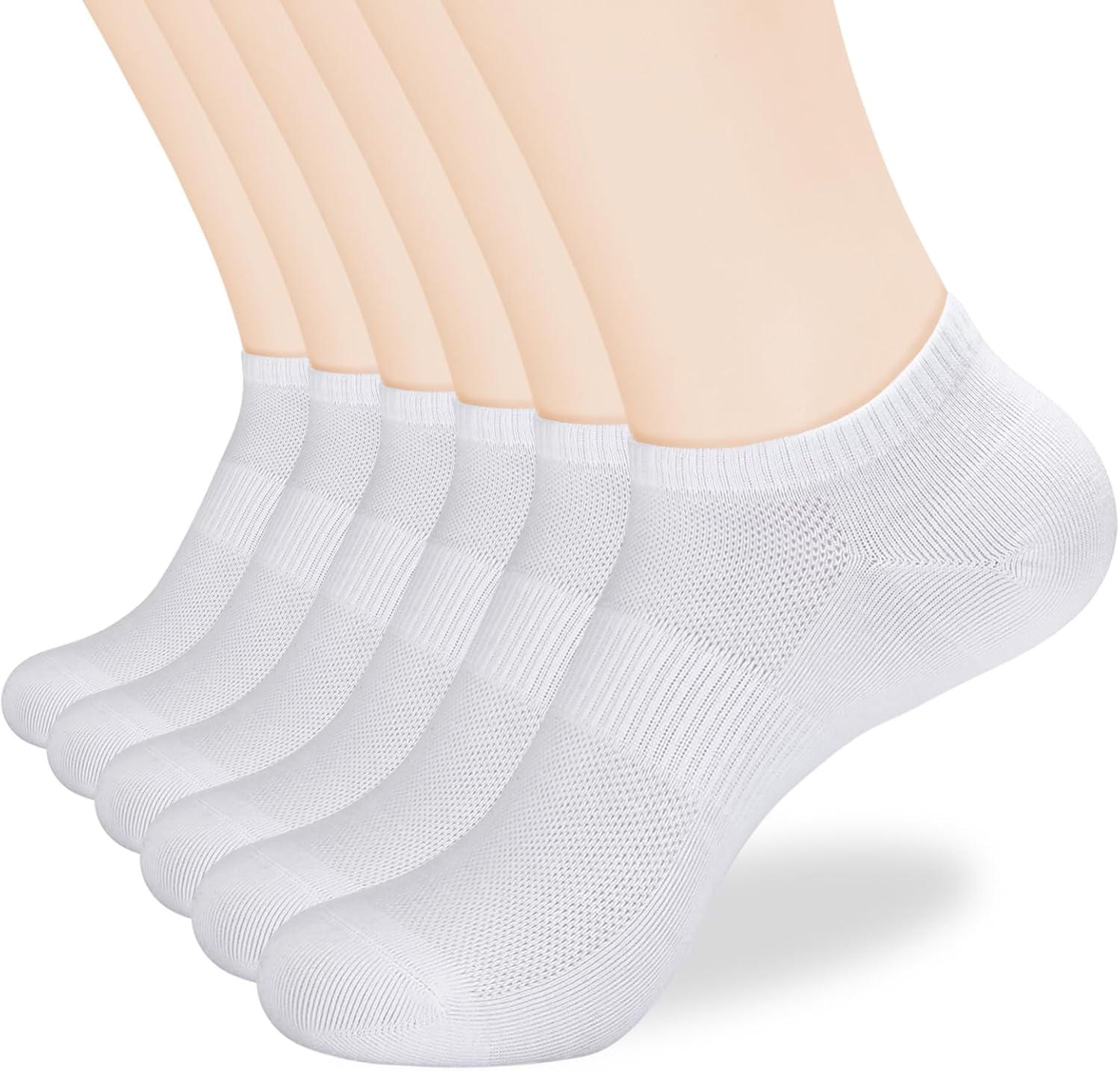 ATBITER 6 Pairs Ankle Athletic Running Socks Thin Low Cut No Show Lightweight So...