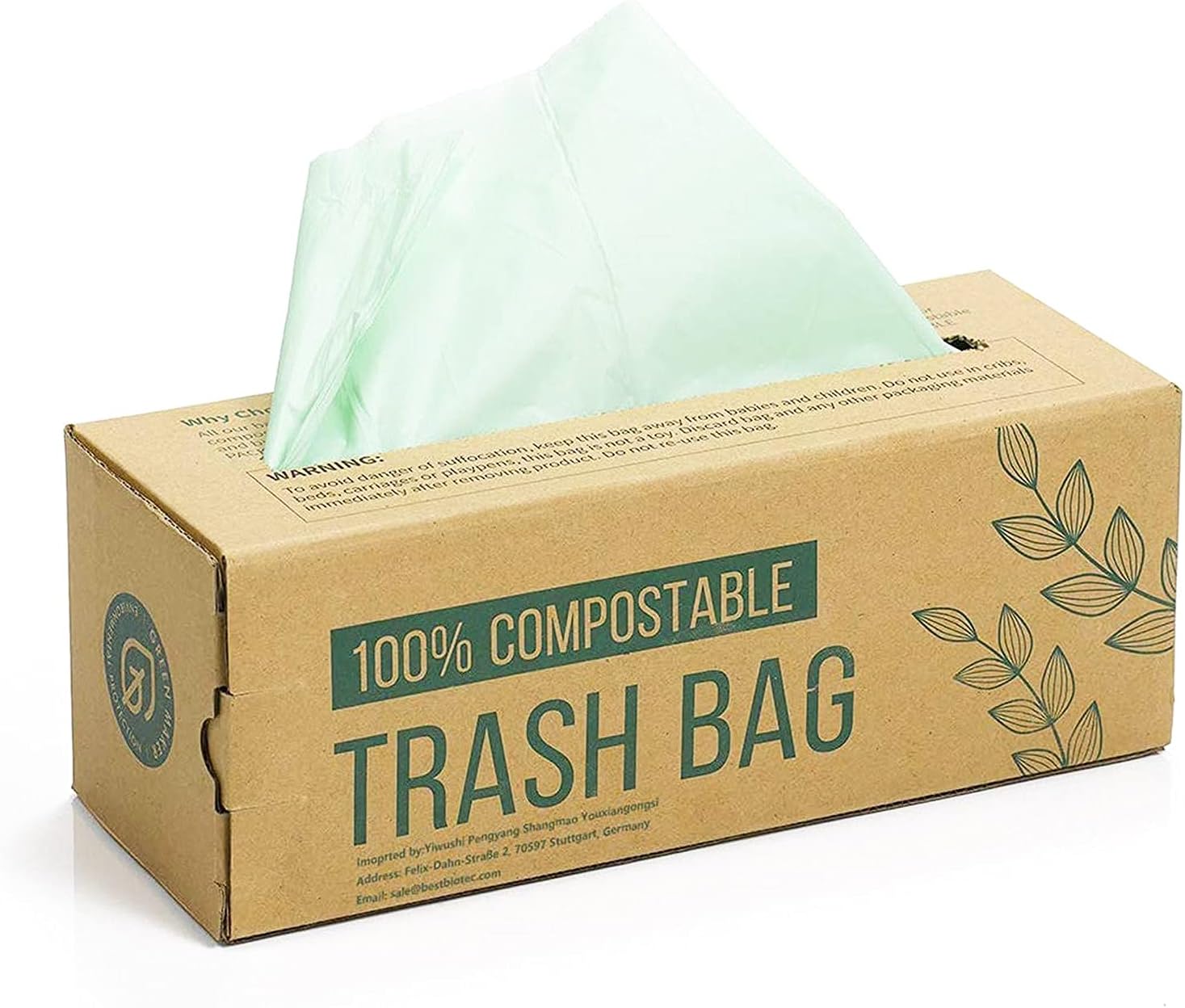 150 Bags Compost Bin Liners 6L 8L 10L 30L Kitchen Waste Bags 100% Biodegradable...