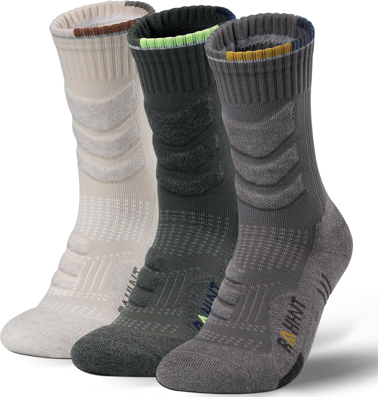 Merino Wool Compression Anti-Blister Hiking Socks Outdoor Walking Crew Socks for...