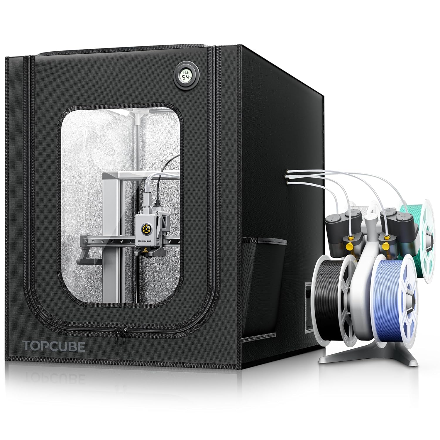 3D Printer Enclosure for Bambu Lab A1, Large Size Enclosure with LED Light, Fire...