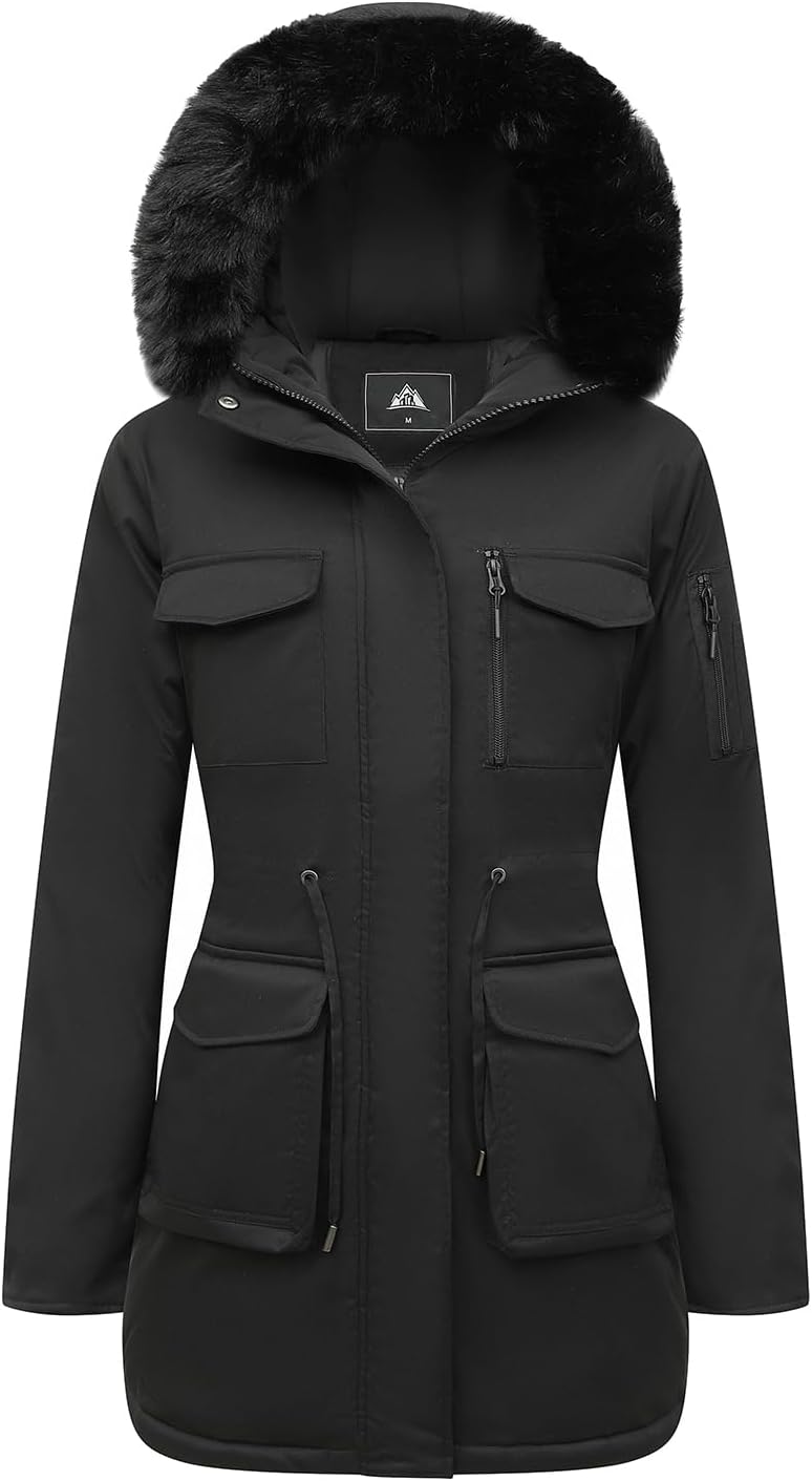 MOERDENG Women's Long Winter Coat Thickened Down Alternative Jacket Warm Puffer...
