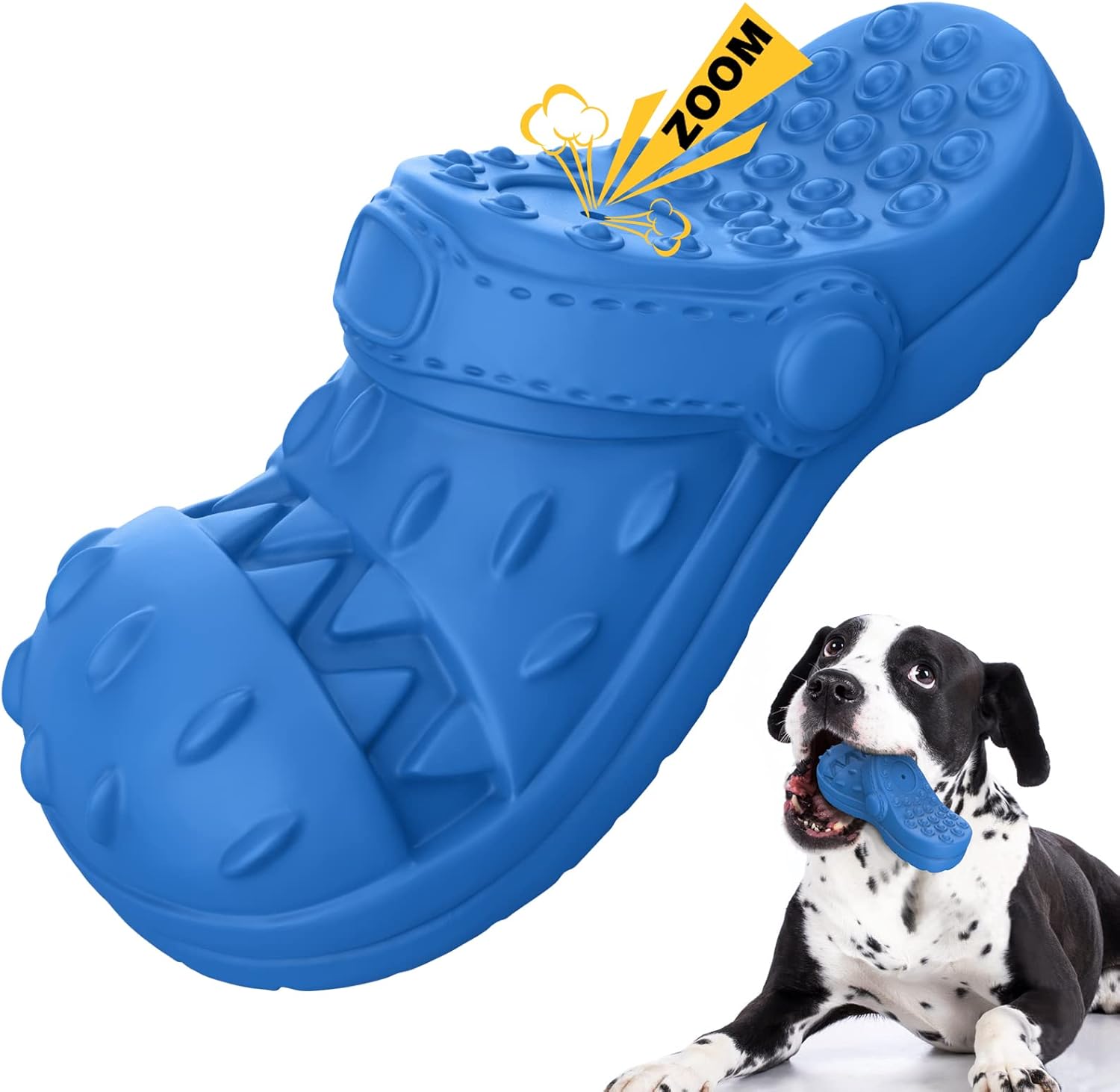 RUXAN Dog Chew Toys Indestructible - Squeaky Interactive Dog Toys for Teeth Clea...