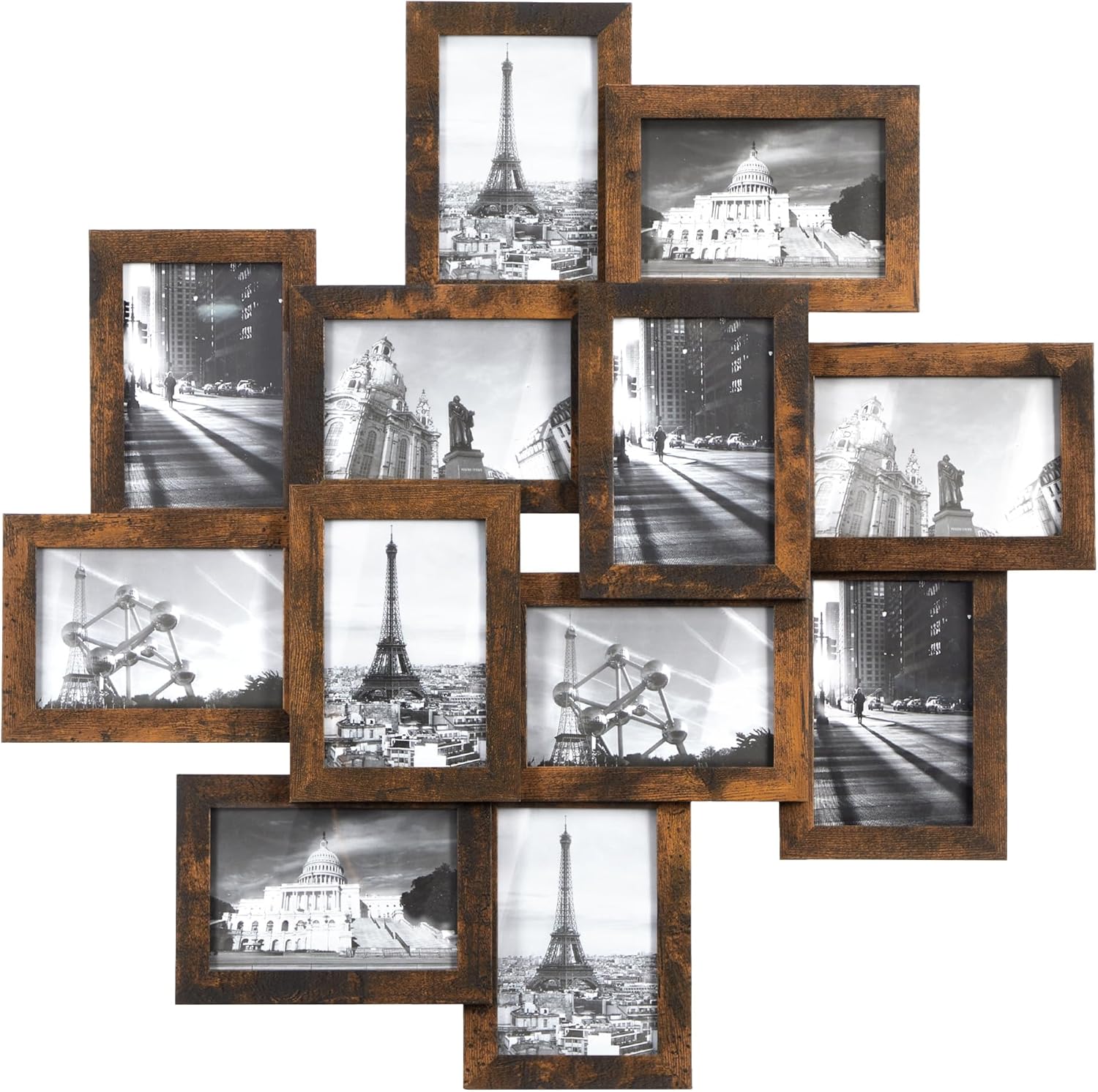 SONGMICS Picture Frame Collage for 12 Photos in 4x6, Picture Frames, Photo Frame...