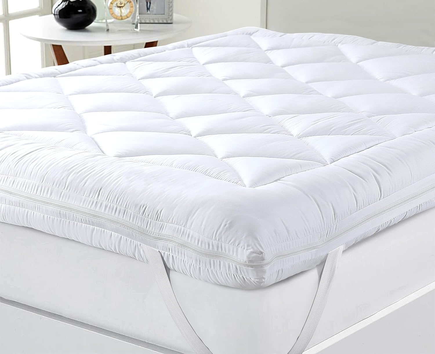 Caroline Shatuik Small Double Mattress Topper - Dual Layer 4 Inch/10cm Deep Thic...