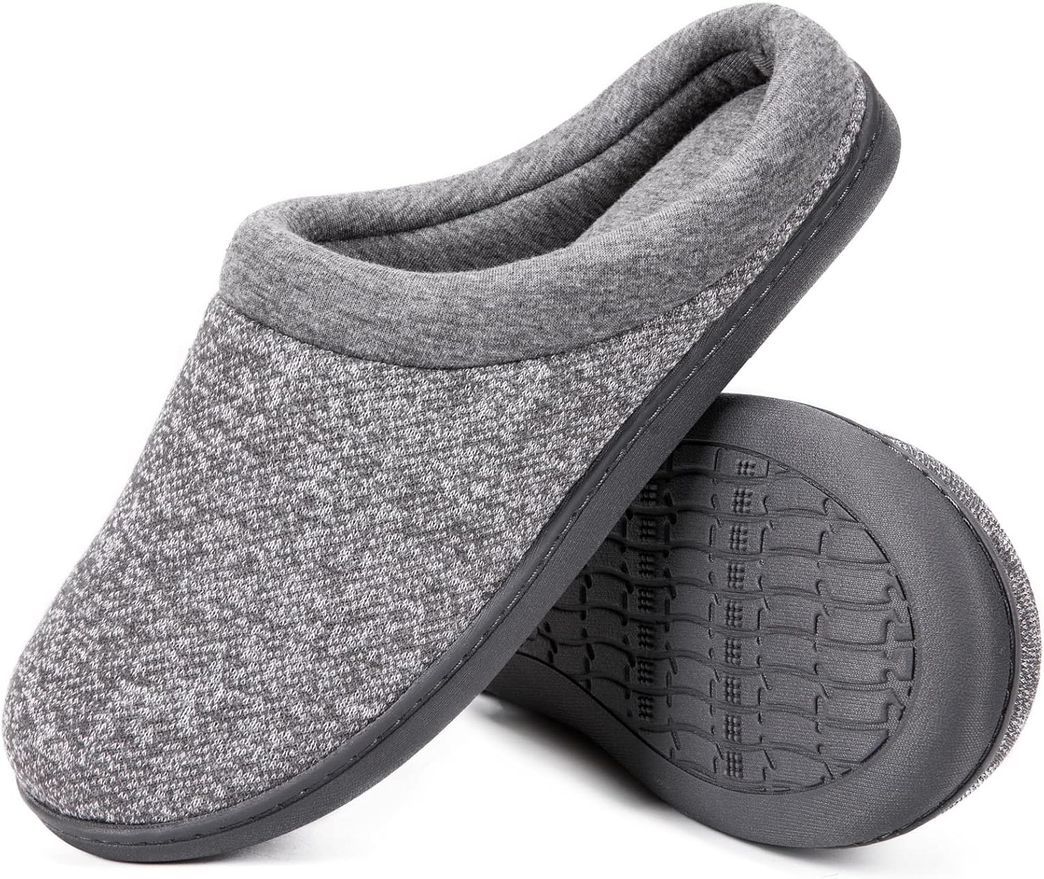 HomeTop Women's Knit Memory Foam Slippers Warm Soft House Shoes with Anti-slip S...