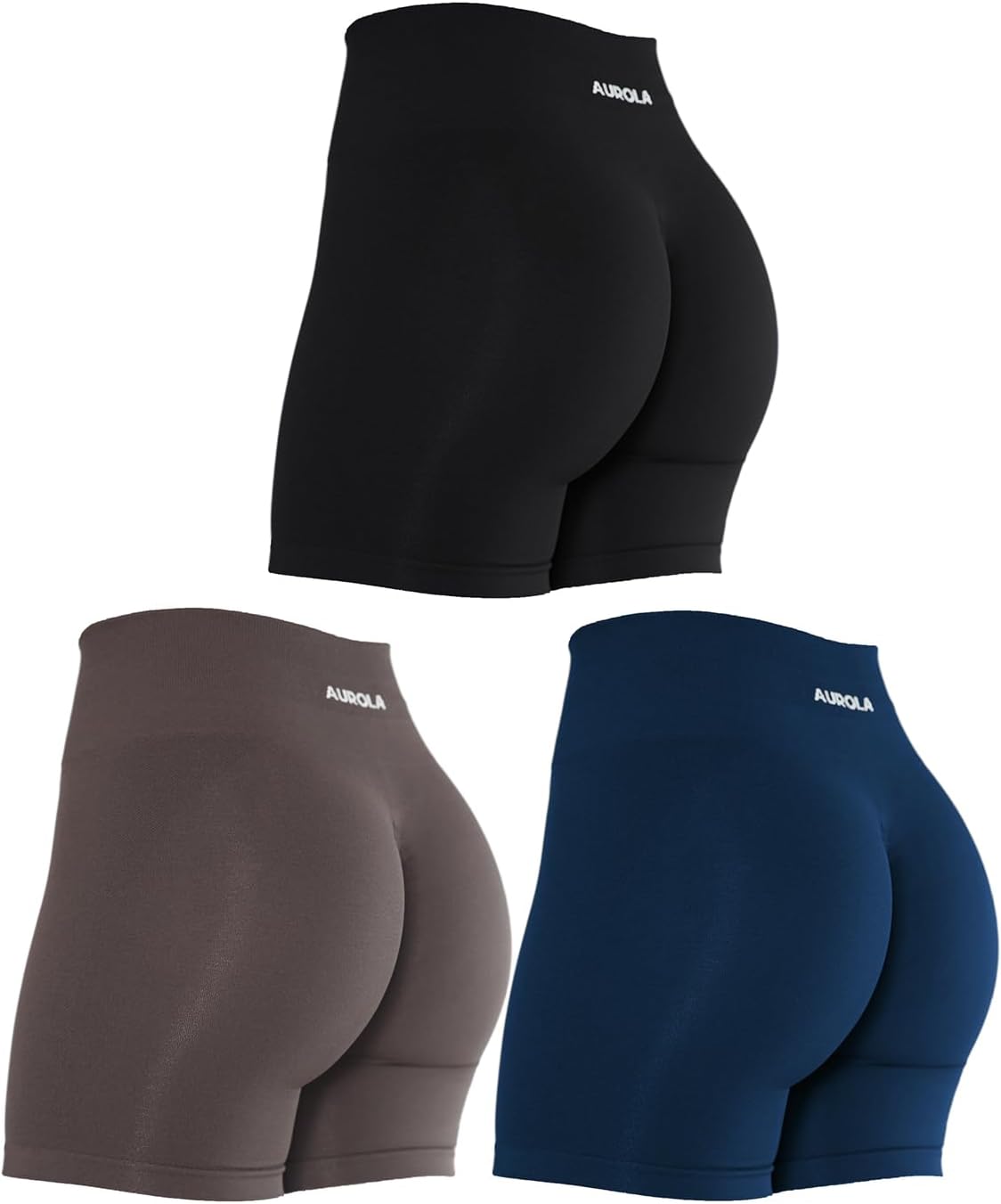 AUROLA Intensify Workout Shorts for Women Seamless Scrunch Short Gym Yoga Runnin...