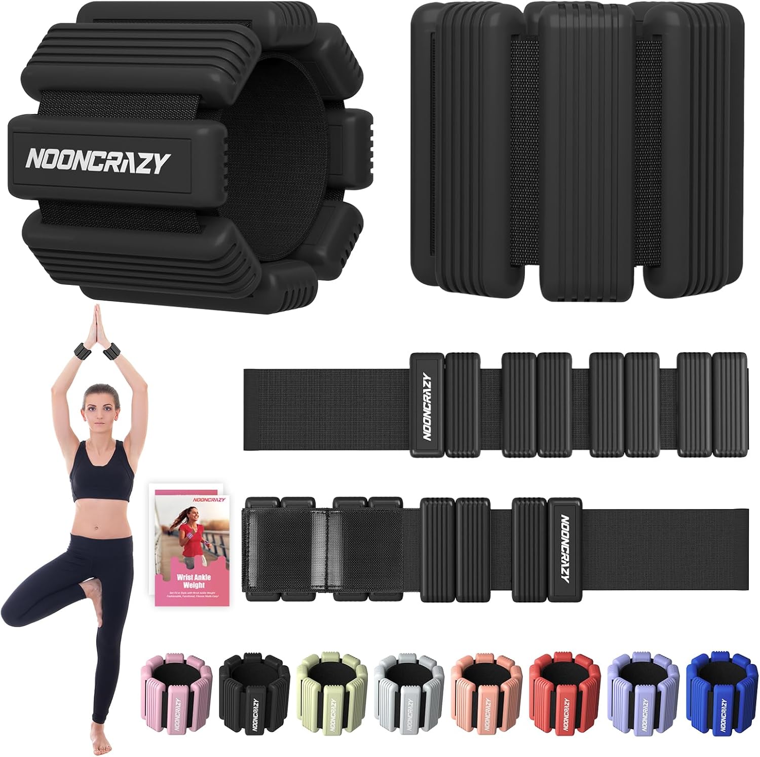 Pilates Wrist Ankle Weights for Women, Wearable Strong Arm & Leg Weights Set of...