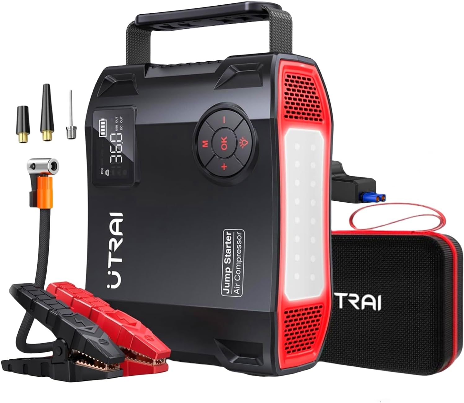 Jump Starter with Air Compressor, 6000A Car Battery Jump Starter Portable with 1...