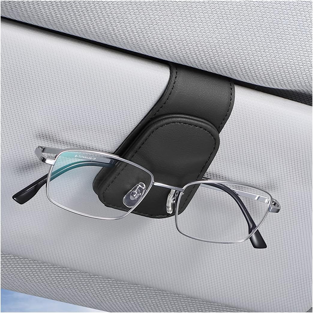 AICEL Sunglasses Holders for Car Sun Visor, Leather Eyeglasses Hanger Mounter, M...