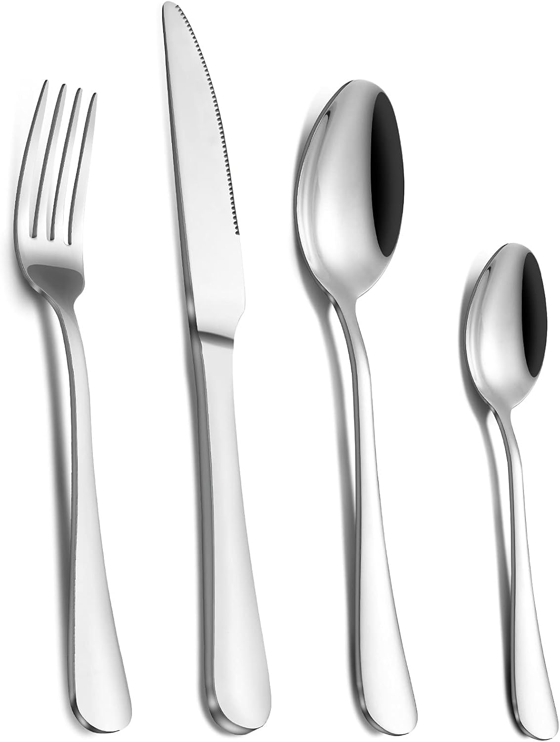 Cutlery Set, Pleafind Cutlery Set for 6, 24 Piece Silverware Set, Stainless Stee...