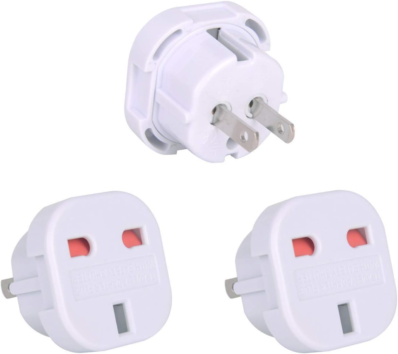 【3 Packs】UK to USA Travel Adapter suitable for US, Australia, Canada, Mexico,T...